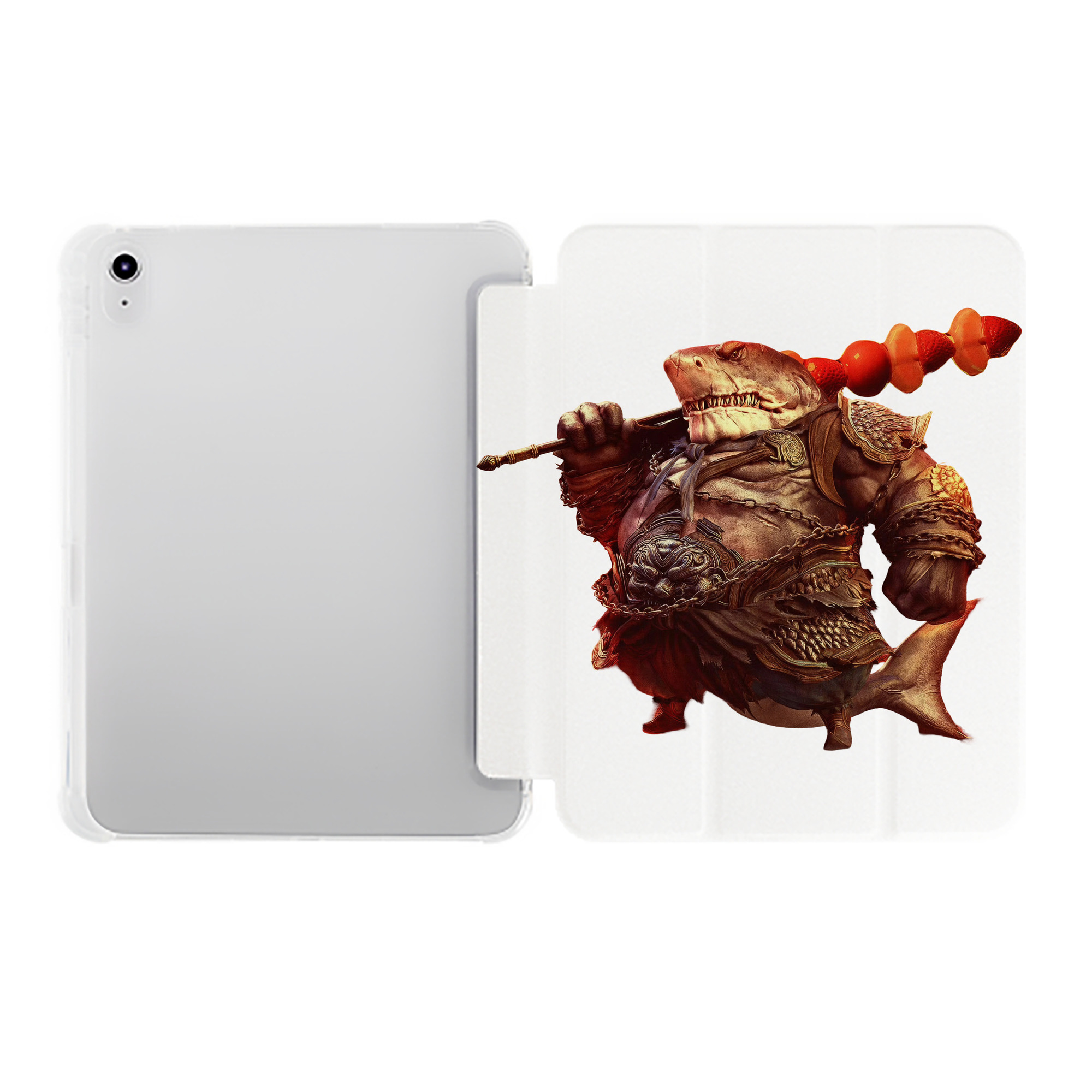 （画像用） Ne Zha 2 ナタ 魔童の大暴れ IPad ケース ペン収納付き 三つ折りスタンド PUレザー×シリコン 対応機種9.5/10.5/10.9インチ